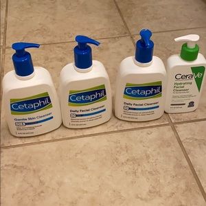 Cetaphil Cleansers & CeraVe Hydrating Cleanser